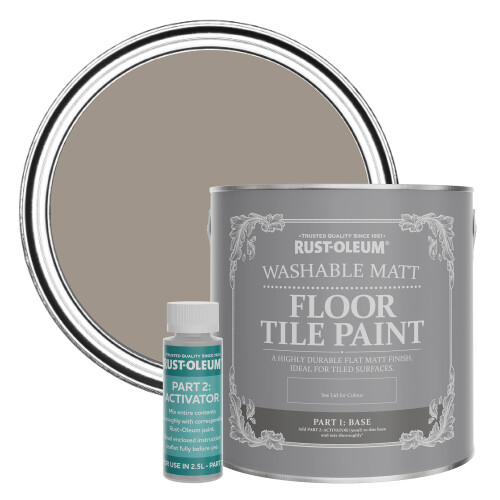 Rust-Oleum Rust-Oleum Brown Washable Matt Floor Tile Paint - Whipped Truffle 2.5L