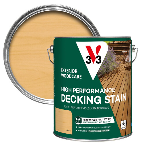 V33 High Performance Decking Stain, Clear, 5L
