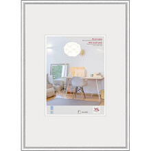 walther Design Picture Frame Silver 50 x 70 cm with Art Glass, New Lifestyle Plastic Frame KVX070S