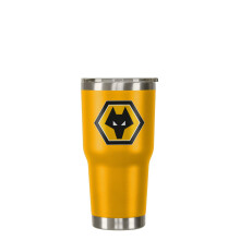 FOCO Officially Licensed Wolverhampton Wanderers FC Football 850ml/30oz Insulated Travel Tumbler