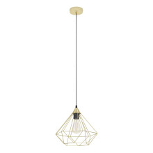 Eglo Pendant Lighting Tarbes, Ceiling Light Fitting Made of Brushed Brass