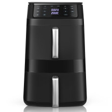 TopStrong Dual Air Fryer, Double Stack Air Fryer with Digital Control Panel, Space Saving Design, 8 Pre-Sets & 6 Functions-Air Fry, Air Roast, Bake