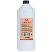 Talens Indian Ink Bottle 990 ml Black 700 - Fast-Drying Waterproof Ideal for Dip Pens, Air Brushes, Ruling Pens