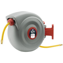 SIP 12m Retractable Air Hose Reel, 300psi Wall Mounted Compressor Hose with Coupler & Bracket