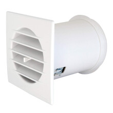 ACQ10CB Aircontrol Square Grille with Thermostatic Valve for Mild Climate 126x126mm, White