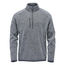 (M, Granite) Stormtech Mens Avalante Heather Quarter Zip Fleece Top