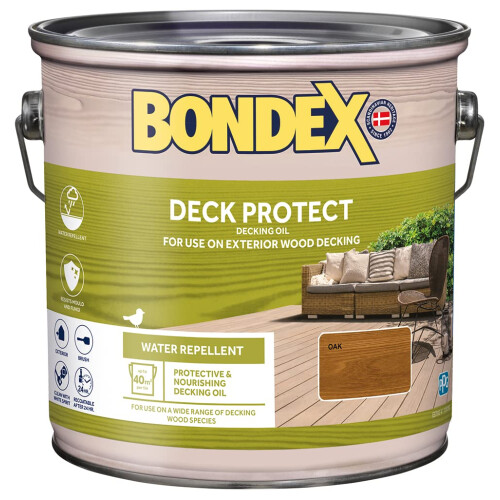 Bondex - Deck Protect Wood Stain - Oak - 2.5L