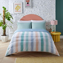 Night Lark Coverless Duvet 6 Tog Spring Summer - Painted Stripes, Single