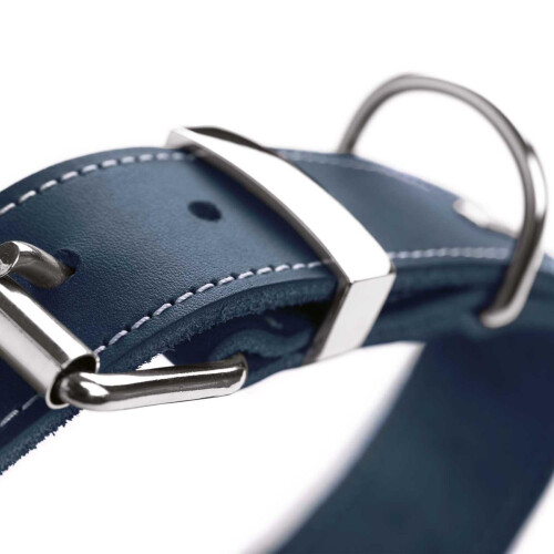 Hunter HUNTER AALBORG SPECIAL Dog Collar, Leather, Durable, Comfortable, 60 (M-L), Dark Blue 2