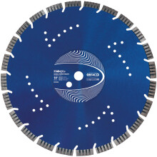 Mexco GPX10 General Purpose Concrete Diamond Blade, Cutting Disc for Non-Abrasive Building Materials - 180mm, 10mm Segment Height, 25.4mm Bore