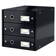Leitz Drawer Cabinet, 3 Drawers, A4, Click and Store Range 60480095 - Black