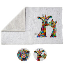 Croydex Art by Steven Brown Francie & Josie Bath Rug, Non-Slip Backing, Applique