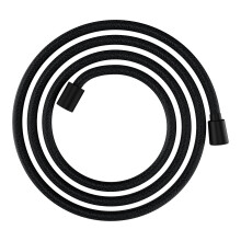 hansgrohe Designflex - universal fit textile shower hose 2,00 m, tangle free, flexible shower head hose anti-kink, incl. sealing rings, matt black