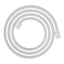 hansgrohe Designflex - universal fit shower hose 2,00 m, tangle free, flexible shower head hose anti-kink, incl. sealing rings, matt white, 28230700