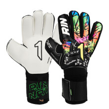 Rinat Asimetrik Spine Turf Adult Goalkeeper Gloves, Black, Size 8