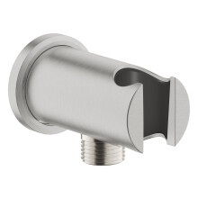 GROHE Rainshower Shower Outlet Elbow with Hand Shower Holder and Round Escutcheon Ø 48 mm, Male Connection Thread 1/2", Wall-Mounted