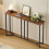 YITAHOME Console Table, 100cm Slim Behind Sofa Table, Rustic Brown 1
