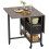 YITAHOME Folding Dining Table with Storage Drawers, Grey Oak and Black 1