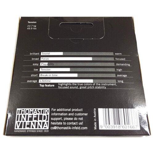 Thomastik-Infeld TI Strings for Violin 4/4 Set TI100 with D3 Alu 2