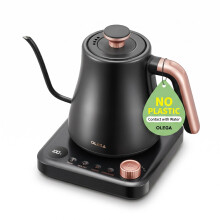 OLEGA Gooseneck Electric Kettle: 1200W Electric Kettles with Temperature Control 0.8L Stainless Steel Electric Tea Kettle Gooseneck Kettle for Coffee