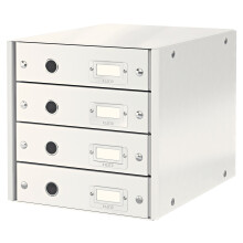 Leitz Drawer Cabinet, 4 Drawers, A4, Click and Store Range 60490001 - White