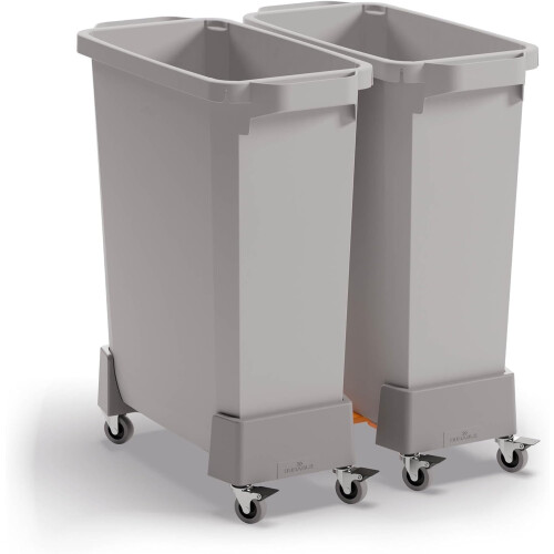 Durable Linkable 60 Litre Bin Trolley - Robust Modular Waste Trolley for DURABIN Bin Range - Includes 4 Wheels and 2 Brakes 1
