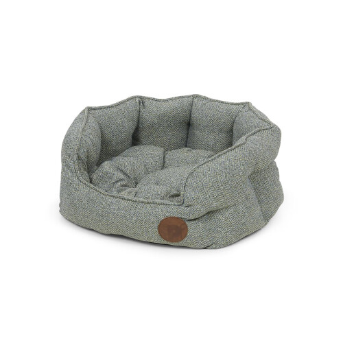 Petface Sage Herringbone Oval Dog Bed, Small (Pack of 1) 1