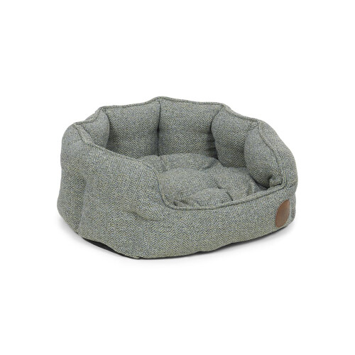 Petface Sage Herringbone Oval Dog Bed, Small (Pack of 1) 2