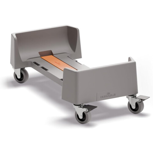 Durable Linkable 60 Litre Bin Trolley - Robust Modular Waste Trolley for DURABIN Bin Range - Includes 4 Wheels and 2 Brakes 2