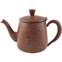Café Olé Premium Granite Teapot, 35oz / 995ml, Serves 5, Stainless Steel, Classic Teapot Design with Modern Red Granite Finish, Perfect Pour Spout