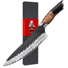 SHAN ZU Japanese Chef Knife 8 Inch Hand-Forged Kitchen Knife 7 Layers High Carbon Professional Utility Knives 10Cr15Mov Stainless Steel Sharp Cooking