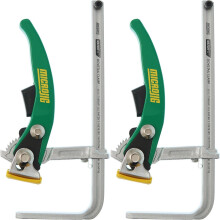 MICROJIG MatchFit Ratchet Clamp, 2-Pack | 7-Inch Capacity, Anti-Pivot Spring, Quick Release Trigger, No-Mar Clamp Pad