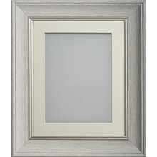 Frame Company Drummond Pale Grey Photo Frame, Ivory Mount, 20x16 for 15x10 inch, fitted with perspex