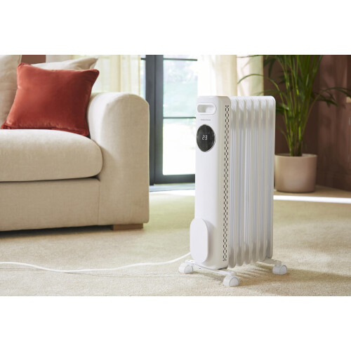 Morphy Richards Morphy Richards HeatFlux Digital Oil Filled Radiator, Remote Control, 15m2 Coverage, Personalised Warmth, Timer, Eco Mode, Auto Switch off 1