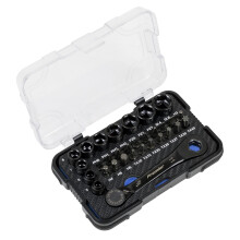 Sealey Premier Black Go-Through Lock-On Low Profile Socket & Bit Set 31pc - AK2112