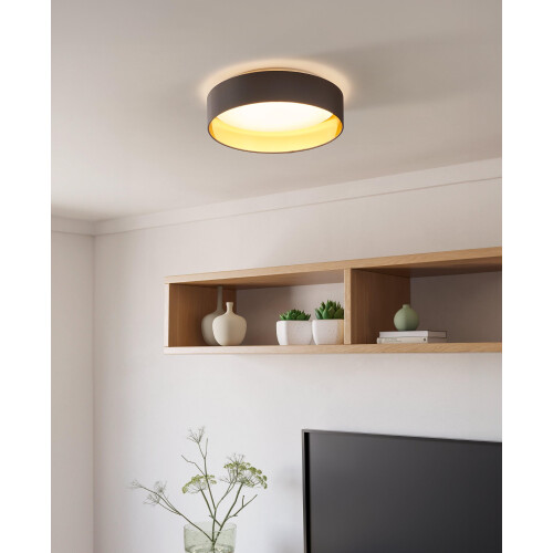 EGLO Eglo LED Ceiling lamp Palomaro, Round Fabric Ceiling Light 1