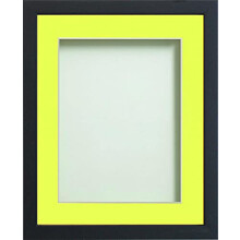 Frame Company Jellybean Range Black Wooden 24x20 inch Picture Photo Frame with Lemon Bon Bon Mount for Image 20x16 inch * Choice of Colours & Sizes*
