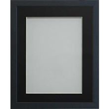 Frame Company Jellybean Range Black Wooden 30x20 inch Picture Photo Frame with Black Mount for Image A2 * Choice of Colours & Sizes* Fitted with