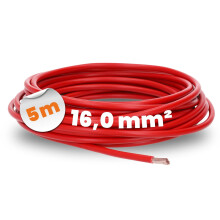 5 m Lapp 4520046 H07V-K 16.0 mm² Red I Wiring Cable I Flexible Flexible PVC Single Core I Stranded 16 mm2 I Wiring