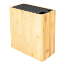 Rockingham Forge Universal Knife Block, Extra Large Storage Block with 28 Slots, Bamboo KB-6824WB