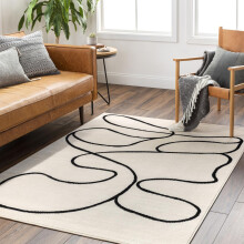 Livabliss Lylou Abstract Area Rug - 140x200 cm - Modern Marble Large Rug for Living Room, Dining Room, Lounge, Kitchen