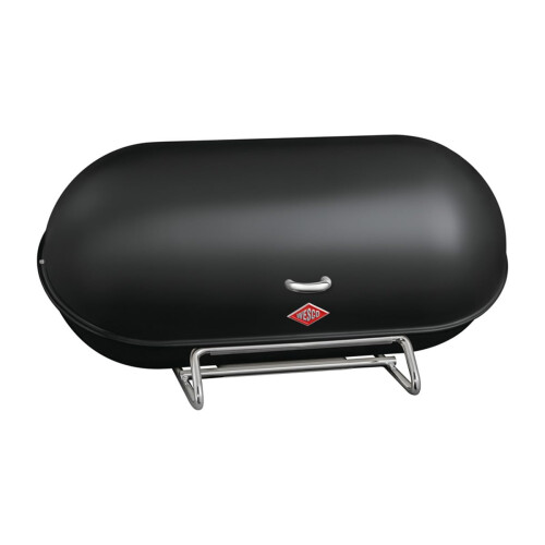 WESCO Breadboy Bread Bin, Sheet Steel, Matt Black, 222201-73