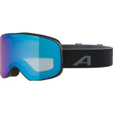 ALPINA Slope Q-Lite - Stylish Ski Goggles for Men and Women, Anti-Fog, Effective Air Circulation, Mirrored Lens, Blakc Matte