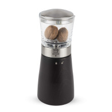 Peugeot - Madras Manual Nutmeg Mill - Stainless Steel, Acrylic & Beechwood, Chocolate 15 cm