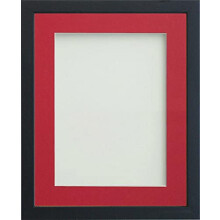 Frame Company Jellybean Range Black Wooden 30x20 inch Picture Photo Frame with Red Mount for Image A2 * Choice of Colours & Sizes* Fitted with Perspex
