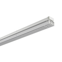 Gardinia Panel Curtain Rails Emia Complete Set, 2-Track Rail With Accessories, Extendable, 140-225 cm, Aluminium, 23-4000