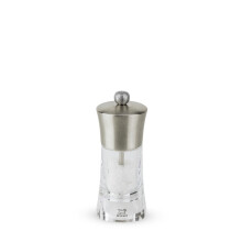 Peugeot P29043 Peugot Paris Icone 7 inch Pepper Mill, Walnut Ouessant Salt 14cm, Stainless Steel, Clear