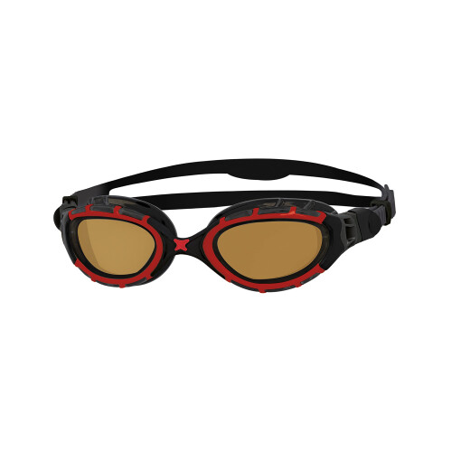 Zoggs Zoggs Predator Flex Polarized Ultra Smaller Swimming Goggles, Red/Black/Copper Polarized