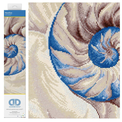 DIAMOND DOTZ DD10 Intermediate Kit, Plastic Wax Canvas Resin, Nautilus, 35 x 52 cm