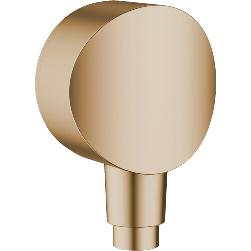 Hansgrohe hansgrohe FixFit S wall Connection, Hose Connection with backflow Preventer Brushed Bronze